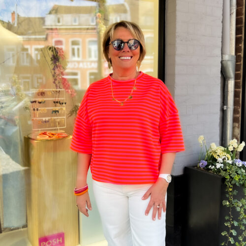 Haut oversize coupe droite - Lili - orange
