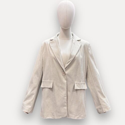 Blazer en velours coupe oversize - beige