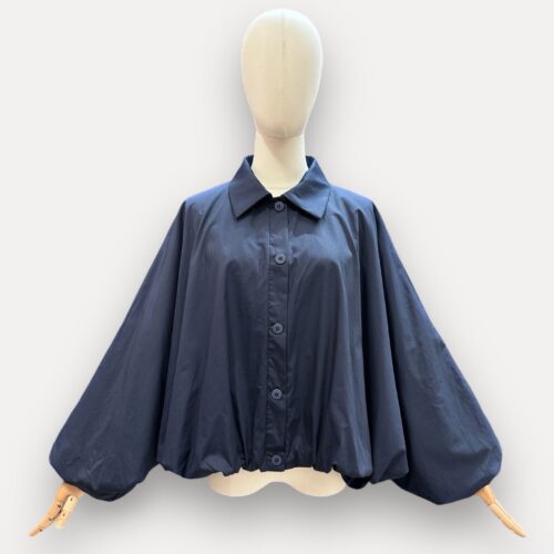 Chemise ample coupe ballon - marine