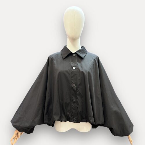 Chemise ample coupe ballon - noir