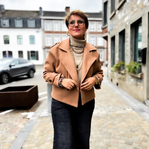 Manteau court oversized - Manon - camel