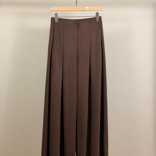 Pantalon ultra doux large évasé uni - chocolat