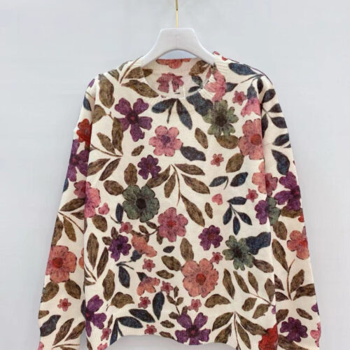 Pull imprimé à motif floral - Autumn - beige