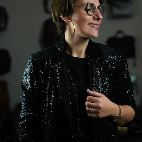 Blazer à paillettes - Noir